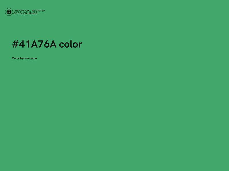 #41A76A color image