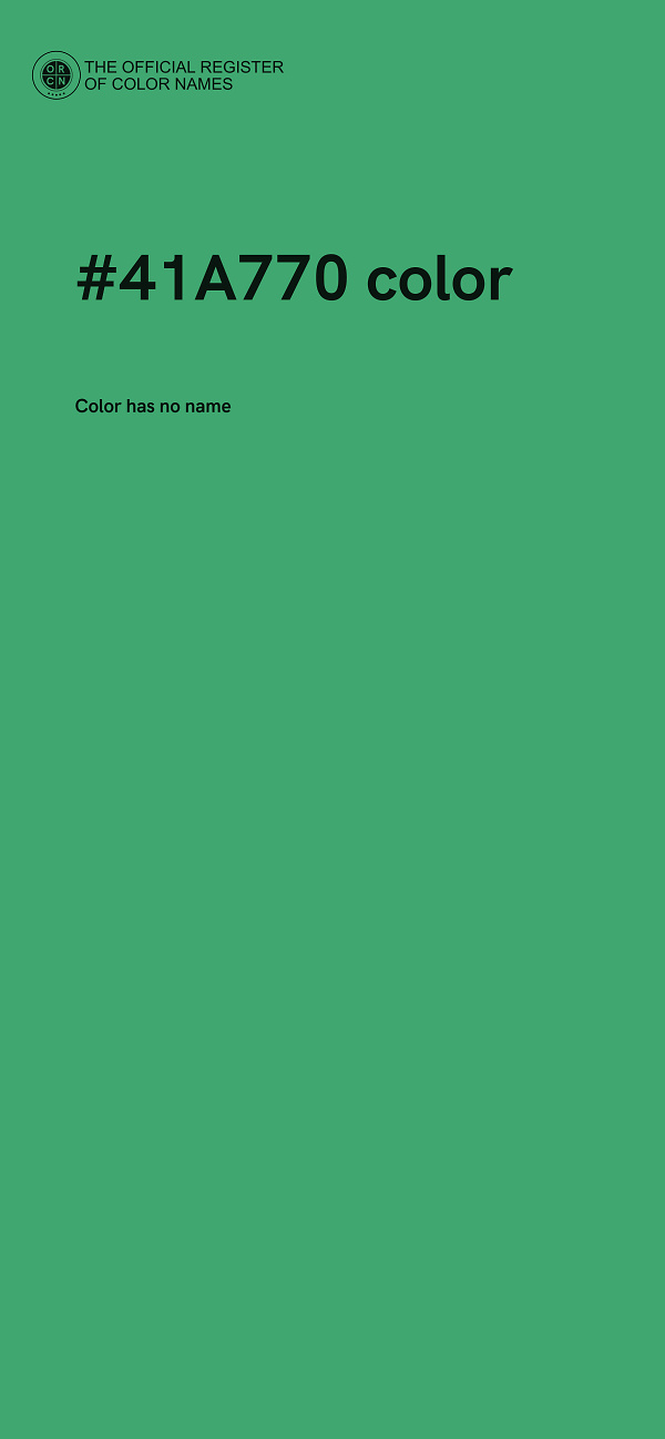 #41A770 color image