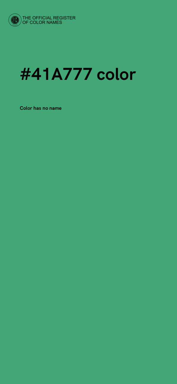 #41A777 color image