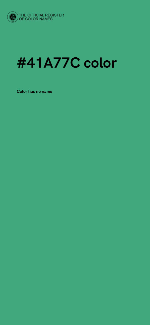 #41A77C color image