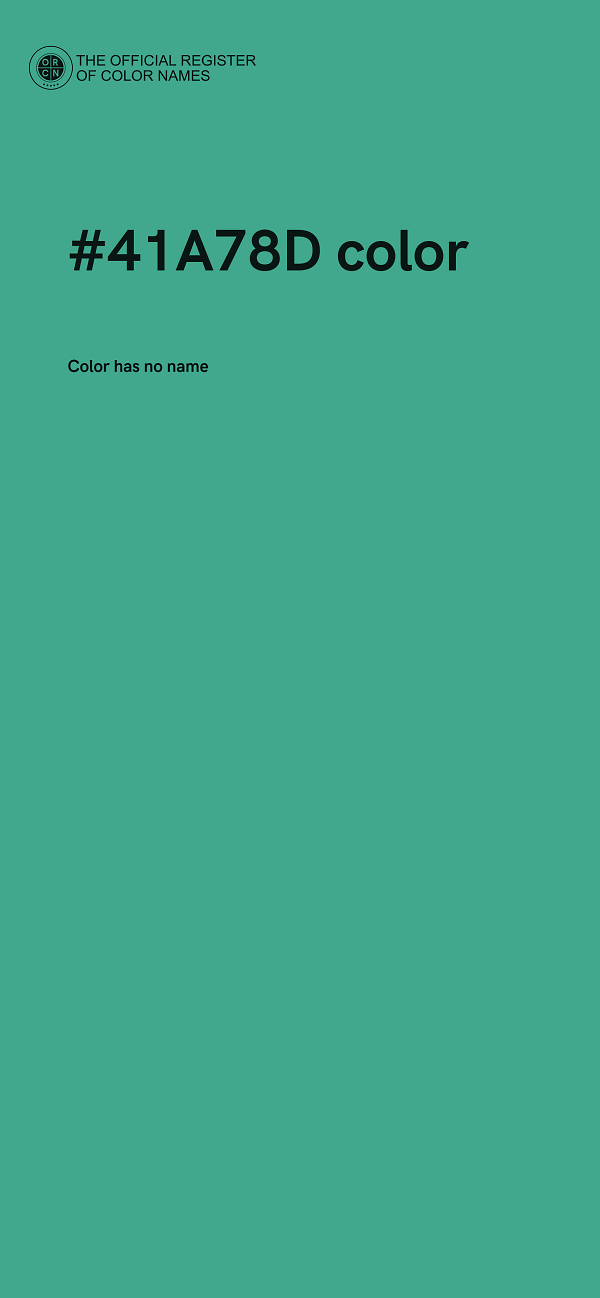 #41A78D color image