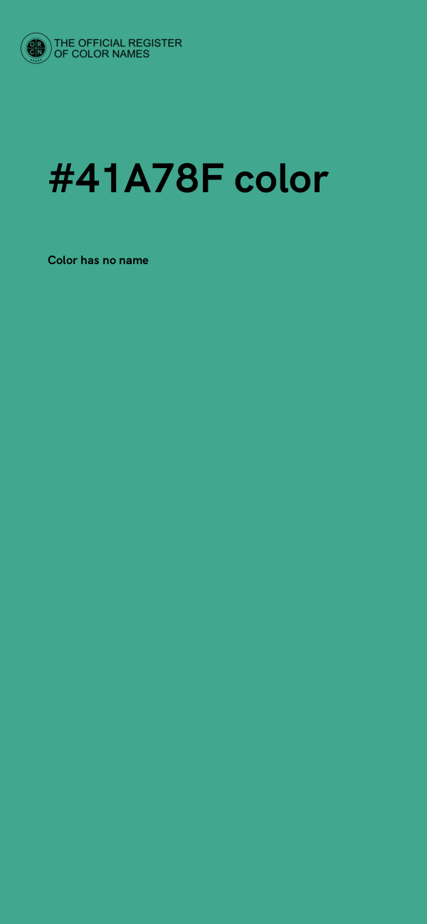 #41A78F color image