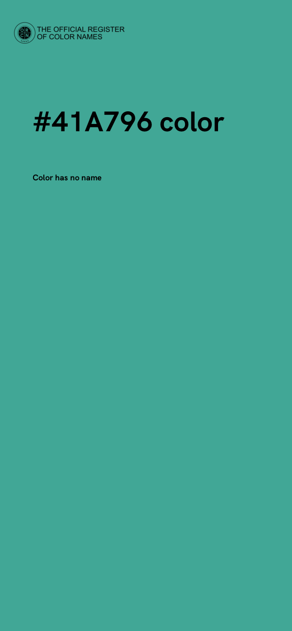 #41A796 color image