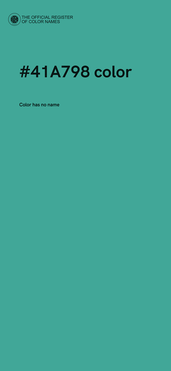 #41A798 color image