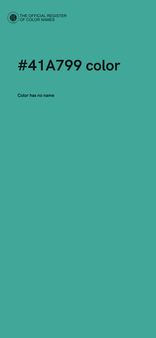 #41A799 color image