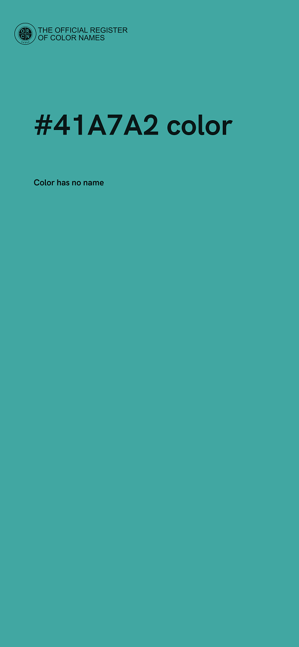 #41A7A2 color image