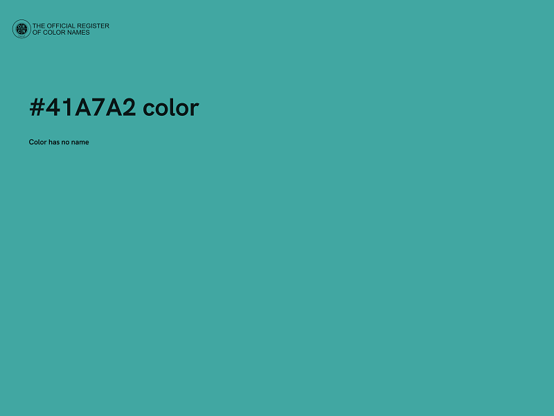 #41A7A2 color image