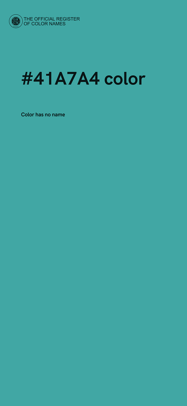 #41A7A4 color image