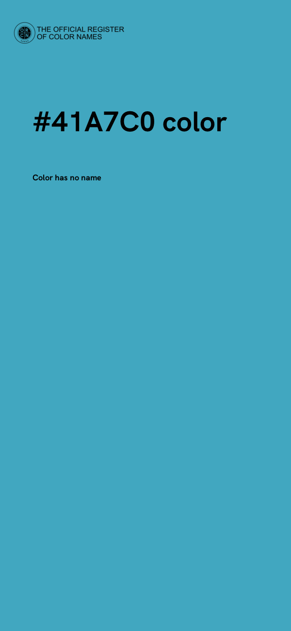 #41A7C0 color image