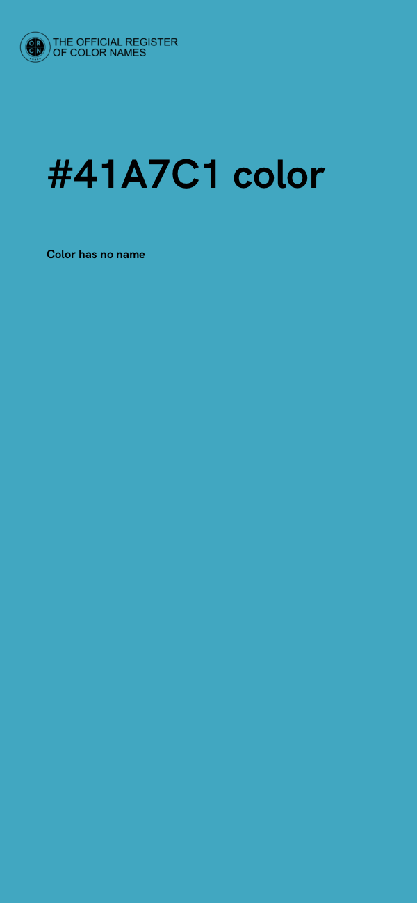 #41A7C1 color image