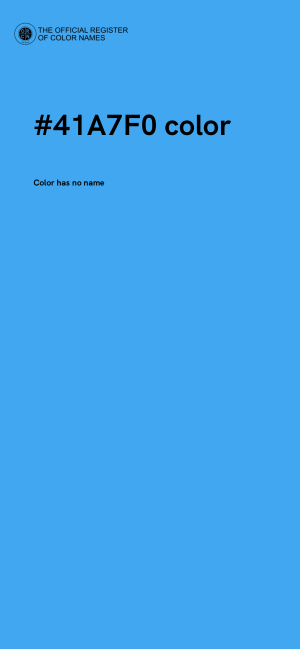 #41A7F0 color image