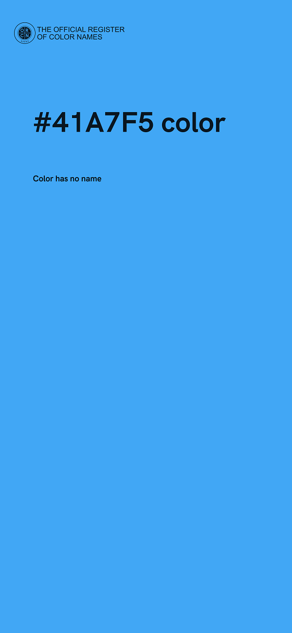 #41A7F5 color image