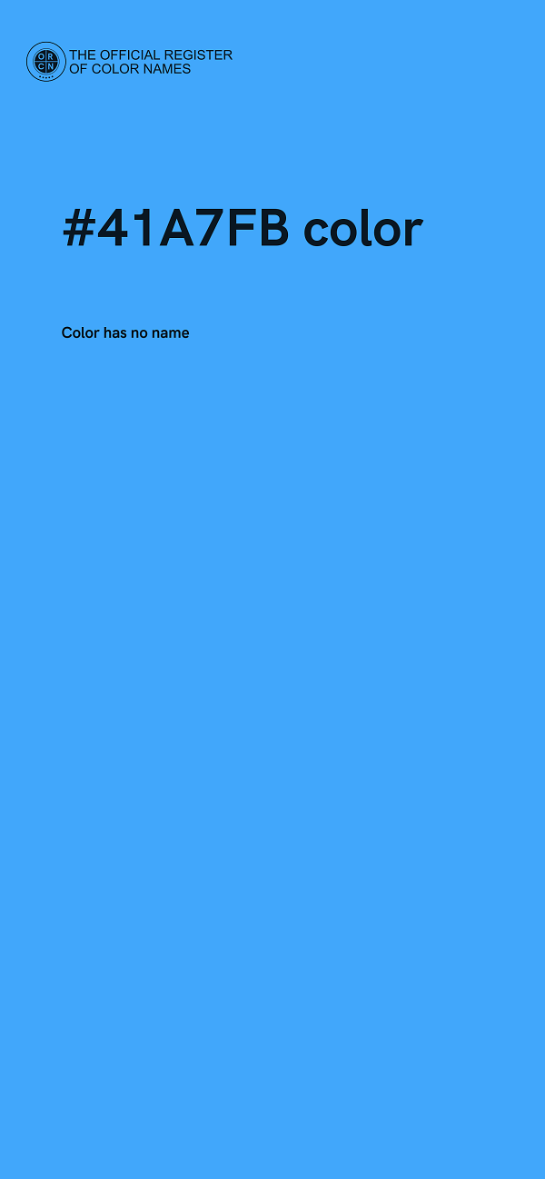 #41A7FB color image