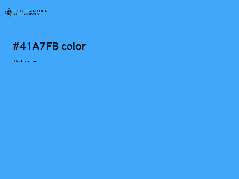 #41A7FB color image