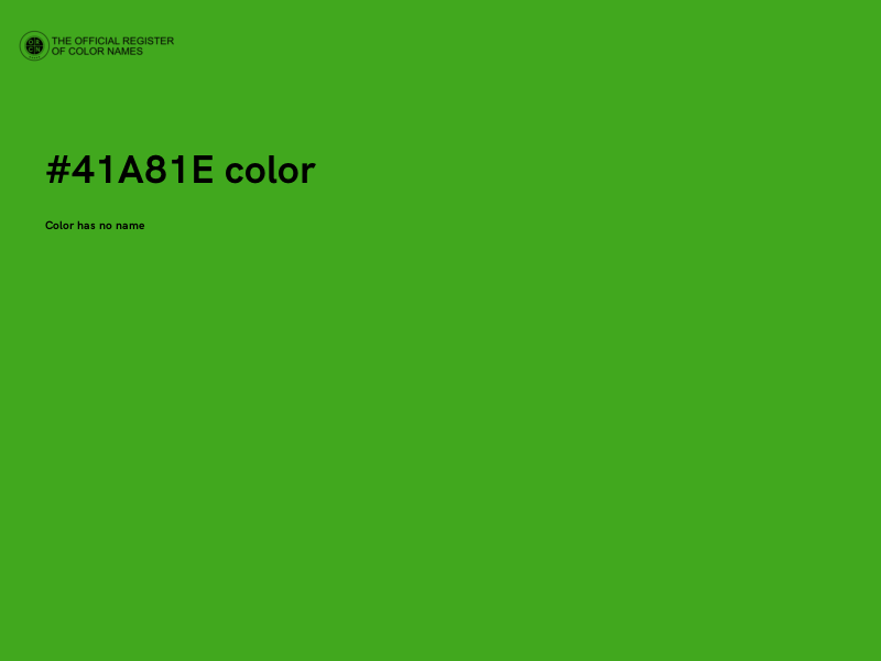 #41A81E color image