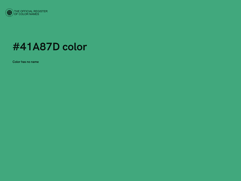 #41A87D color image