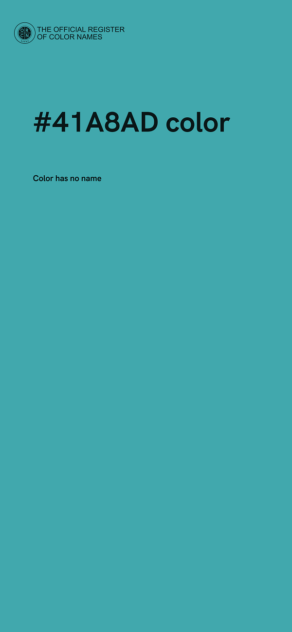 #41A8AD color image