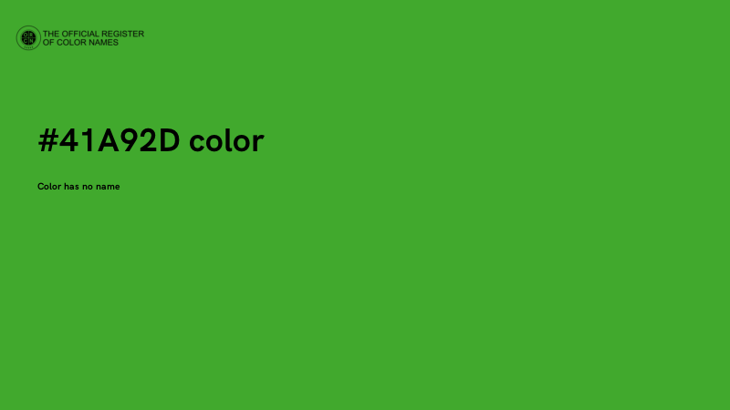 #41A92D color image