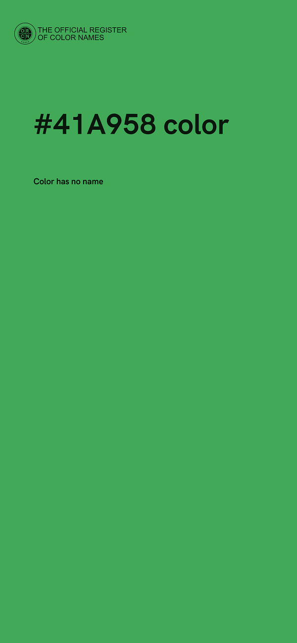 #41A958 color image