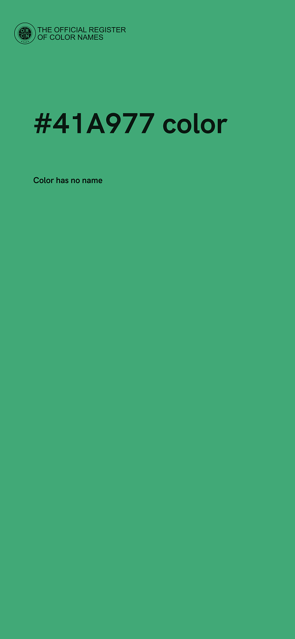 #41A977 color image