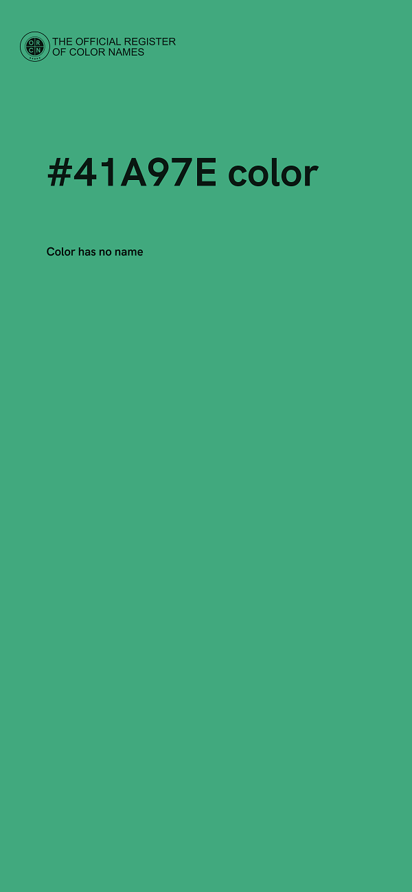 #41A97E color image