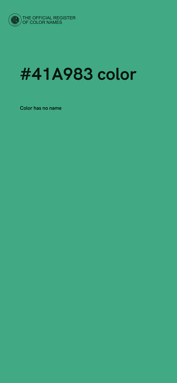 #41A983 color image