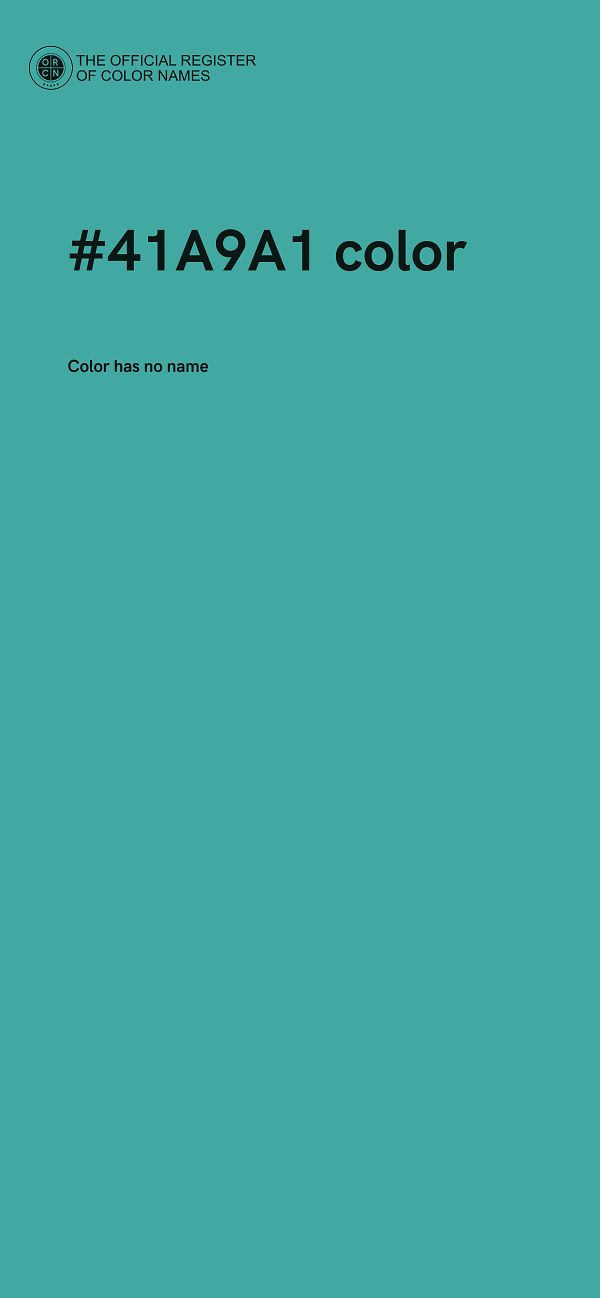 #41A9A1 color image
