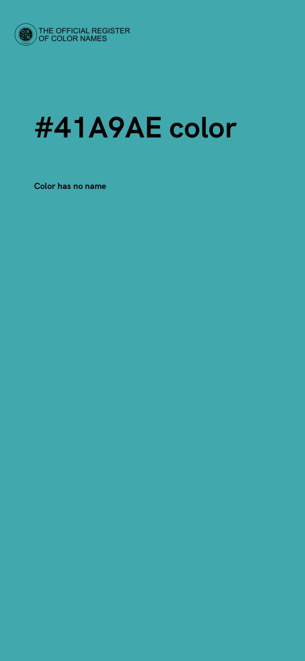 #41A9AE color image