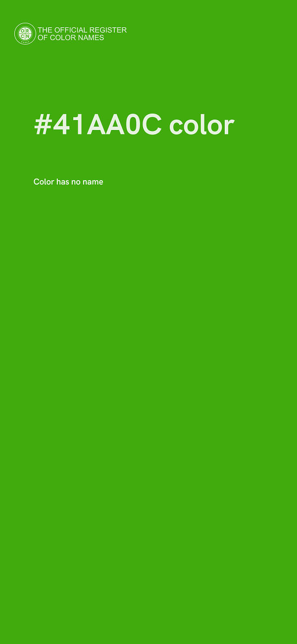#41AA0C color image
