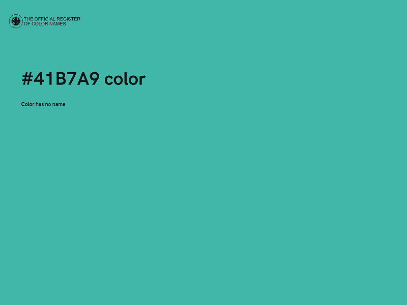 #41B7A9 color image