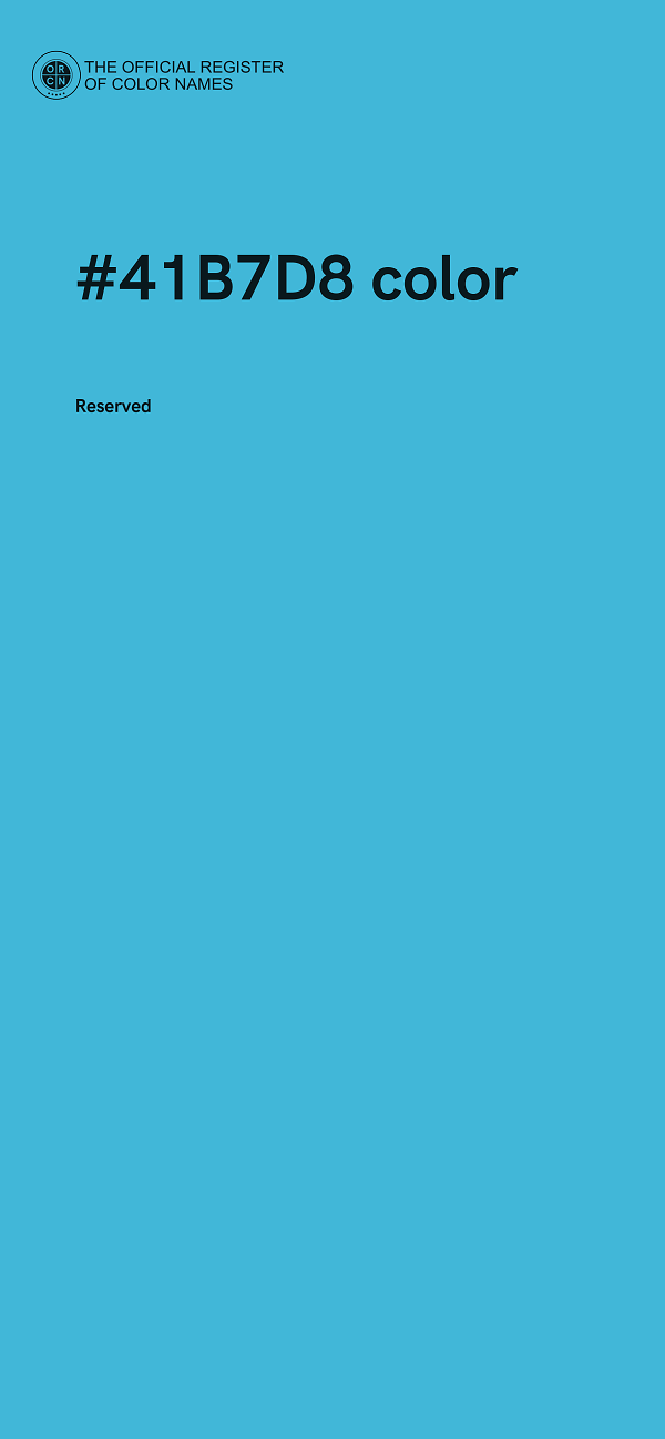 #41B7D8 color image