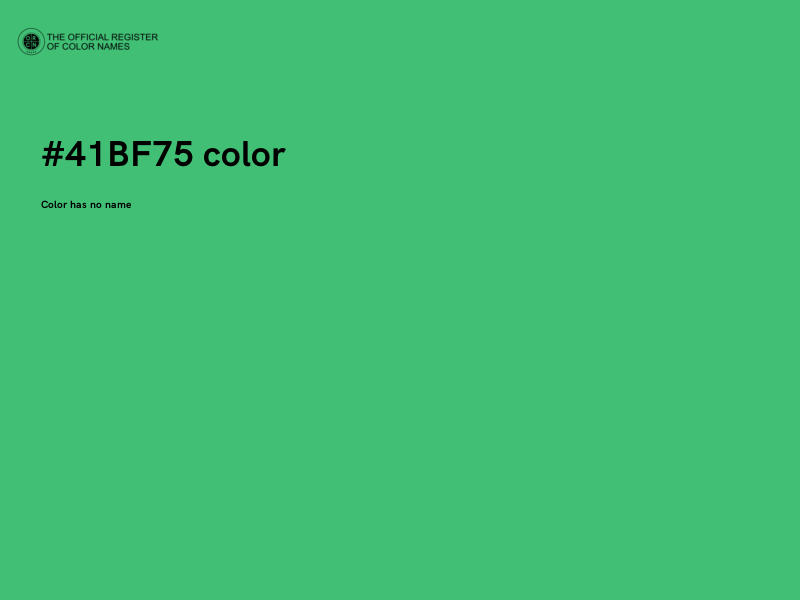 #41BF75 color image