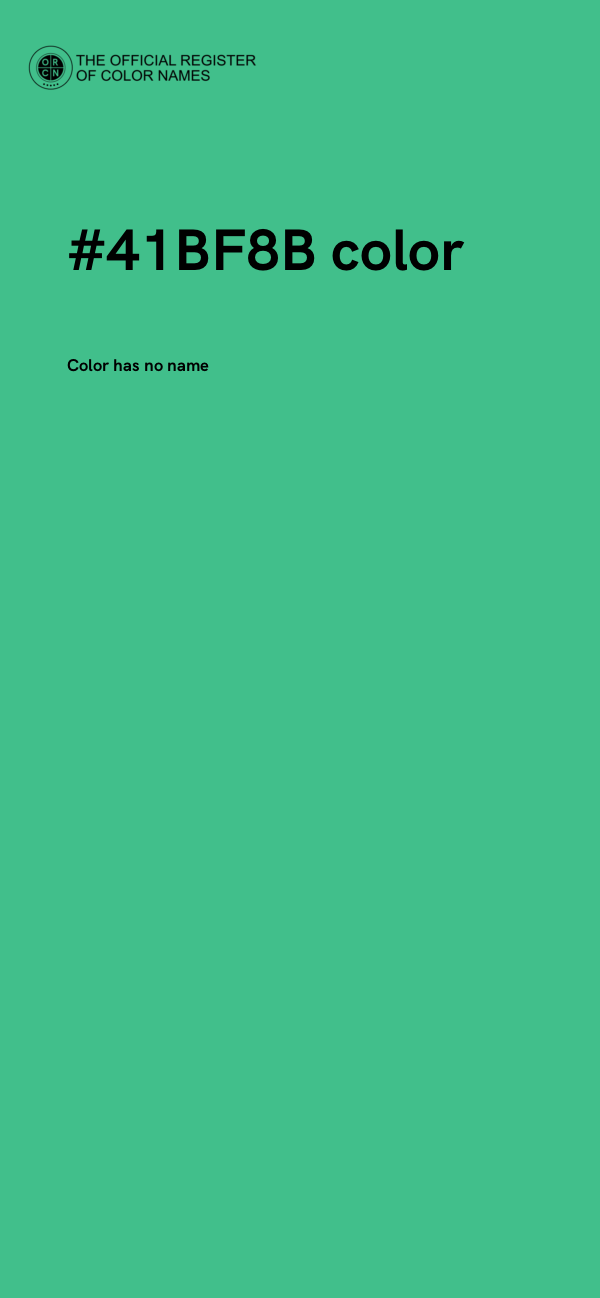 #41BF8B color image