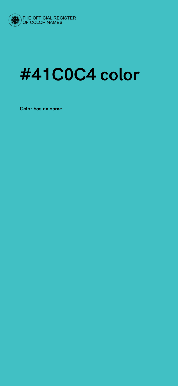 #41C0C4 color image