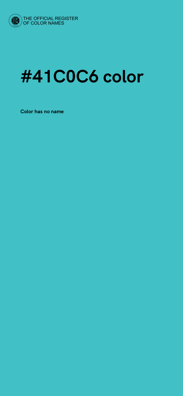 #41C0C6 color image
