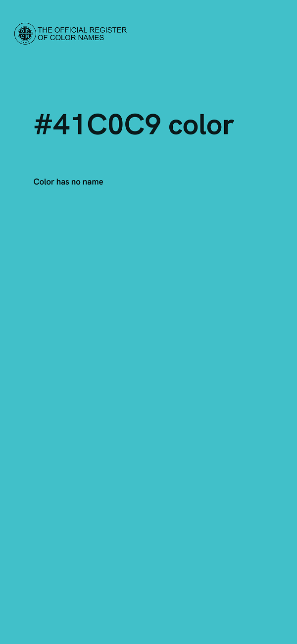 #41C0C9 color image