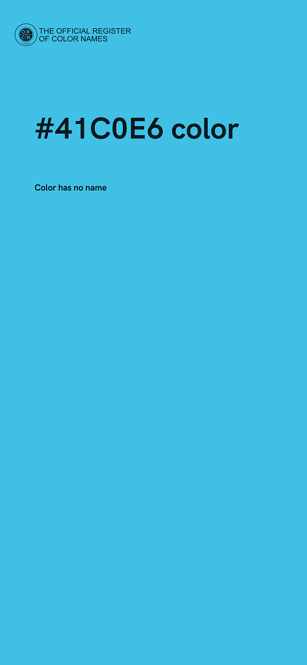 #41C0E6 color image