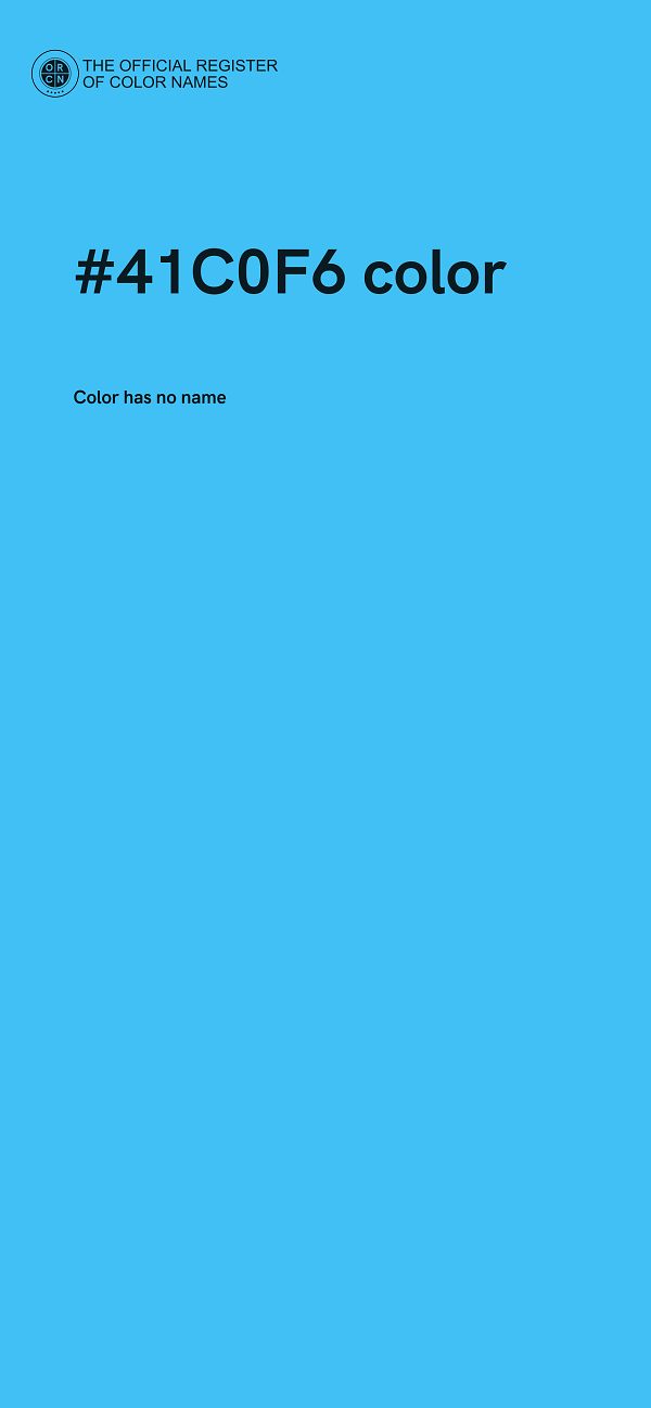 #41C0F6 color image
