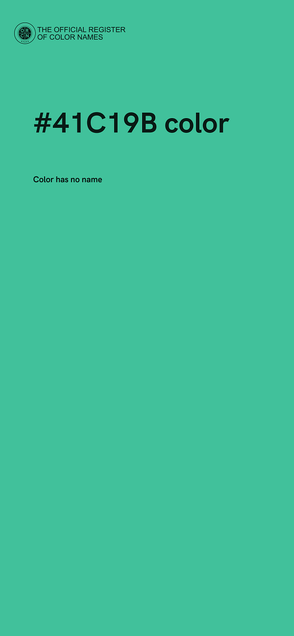 #41C19B color image