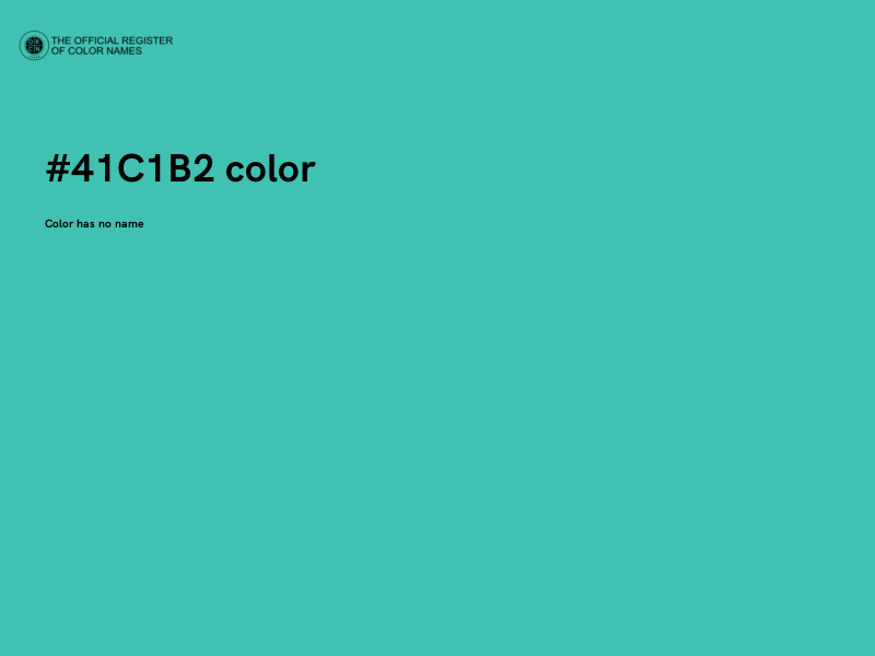 #41C1B2 color image