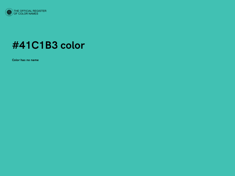 #41C1B3 color image