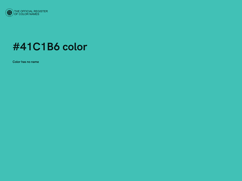 #41C1B6 color image