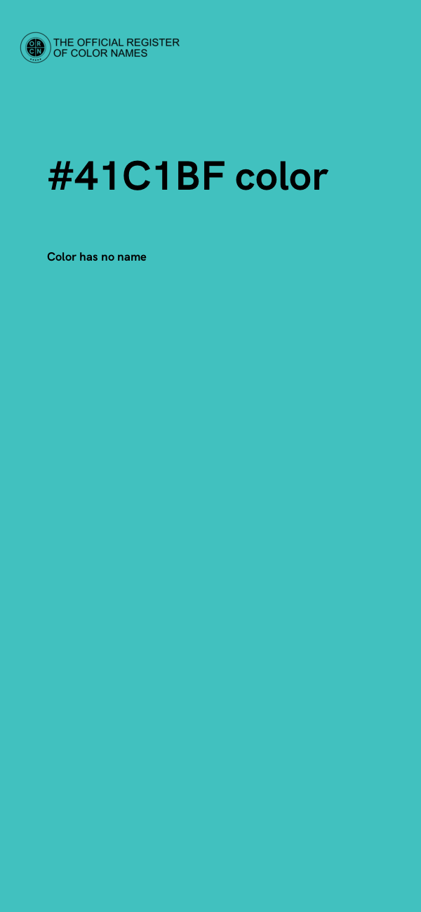 #41C1BF color image