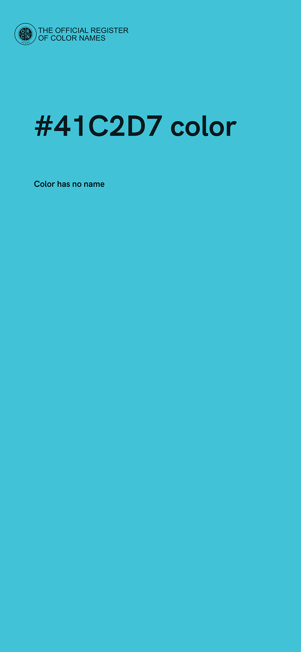 #41C2D7 color image