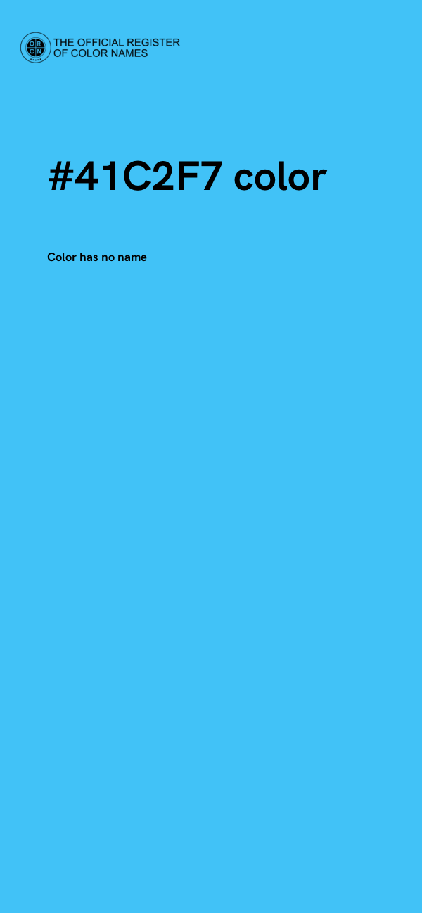 #41C2F7 color image