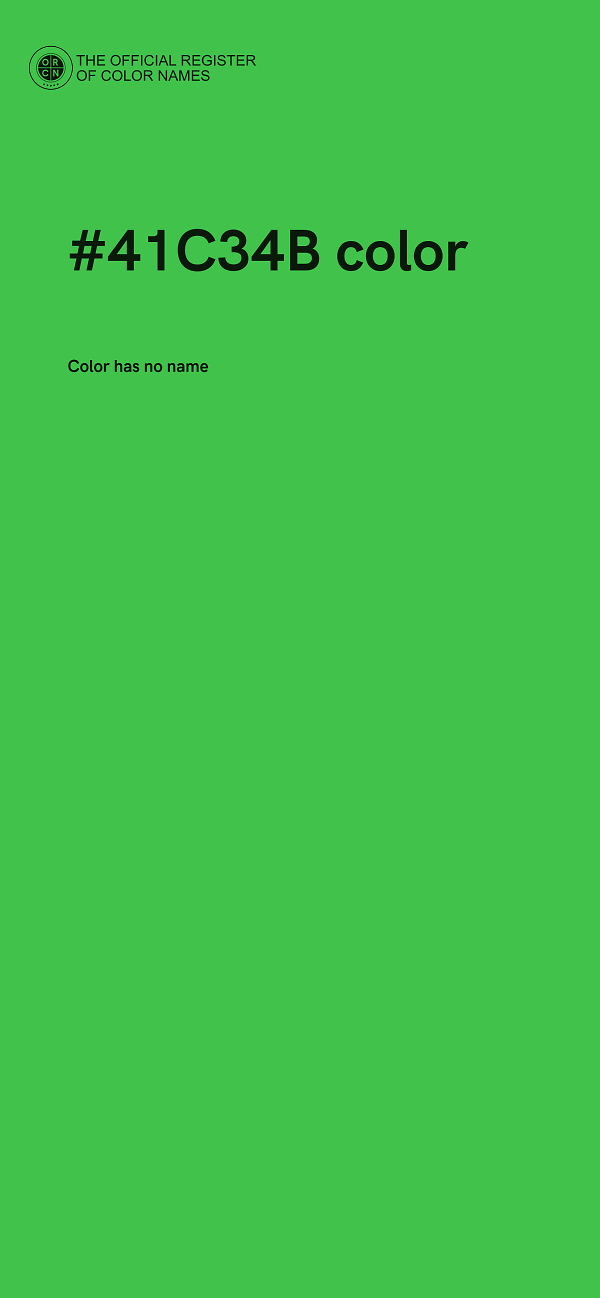 #41C34B color image