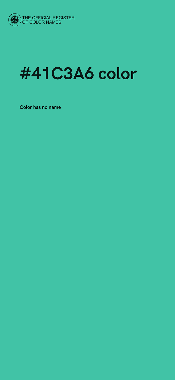 #41C3A6 color image
