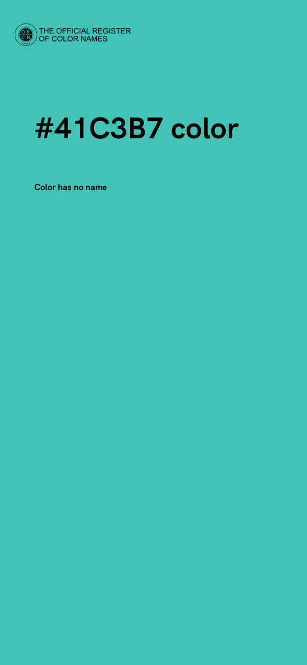 #41C3B7 color image