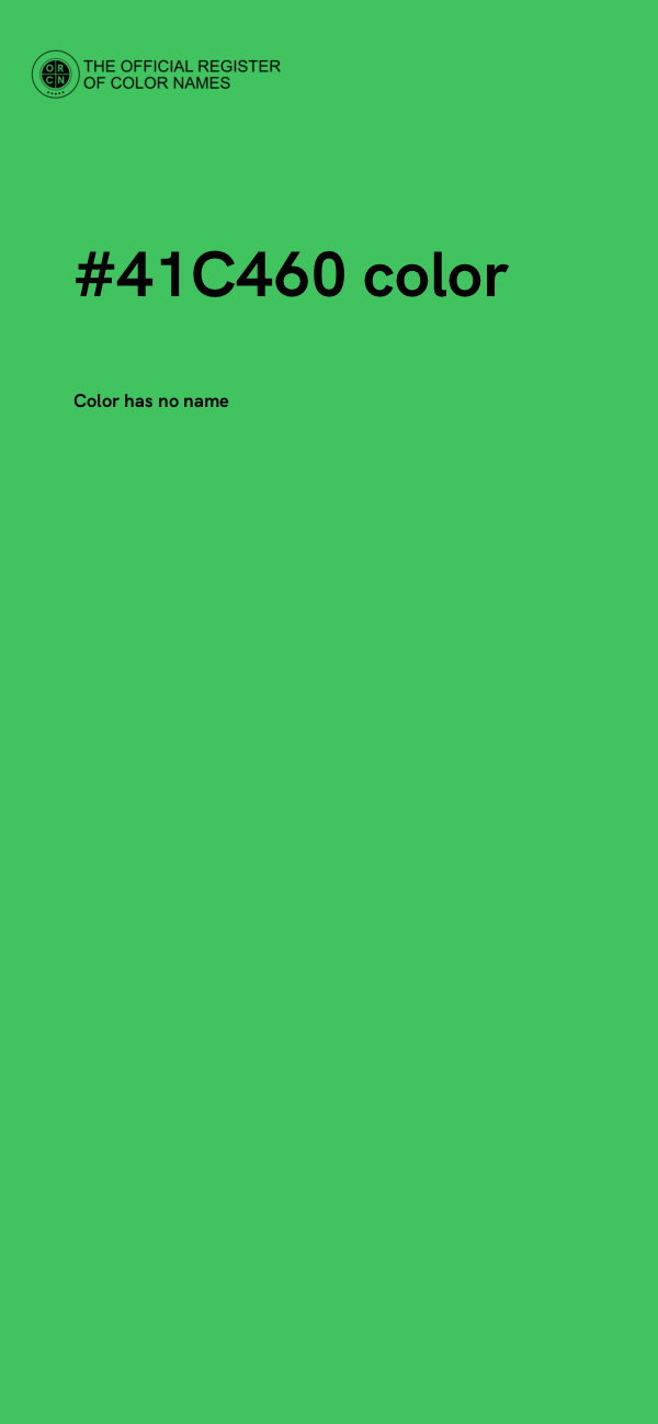#41C460 color image