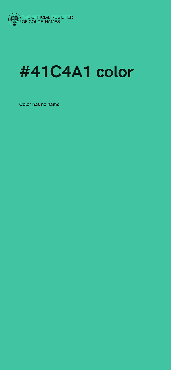 #41C4A1 color image